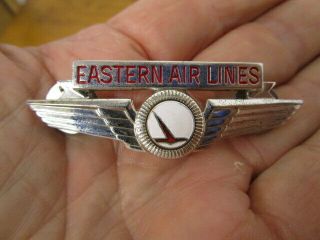 Vintage Eastern Airlines Crew / Flight Attendant Wings W/ Name Plate