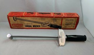 Sears Craftsman 3/8 " Drive 0 - 600 In/lb Torque Wrench Model 9 - 44643 Vintage