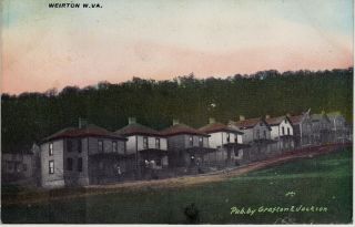 Weirton West Virginia View Of Vintage Houses Postmarked R