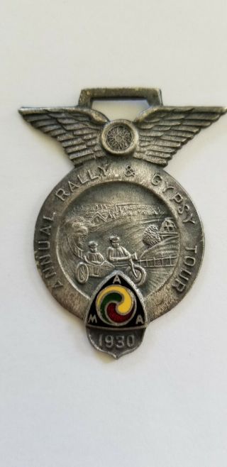 1930 American Motorcycle Association (ama) Gypsy Tour Perfect Score Watch Fob