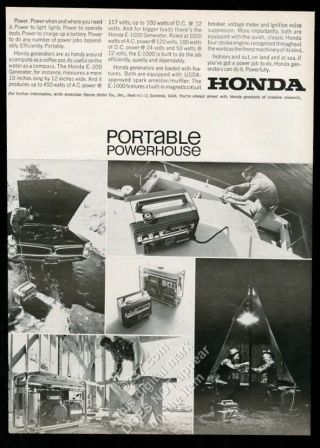 1968 Honda E - 300 Power Generator 5 Photo Vintage Print Ad