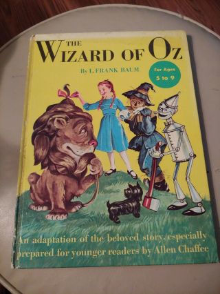 Vintage The Wizard Of Oz By L.  Frank Baum Adapt By Allen Chaffee Ill.  Anton Loeb