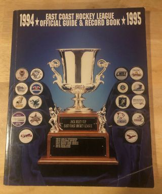Vintage 1994 - 1995 East Coast Hockey League (echl) Official Guide & Record Book