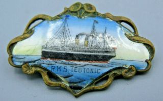 White Star Line Rms Teutonic Enamel Pin