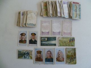 150 Vintage Ww1 Military Cigarette Cards