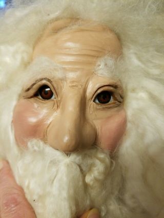Vintage Unique Handmade Christmas Santa Claus Face Head Life Like