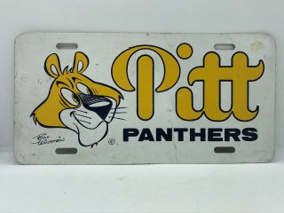 Vintage 70’s University Of Pittsburgh Pitt Panthers Bill Winstein License Plate