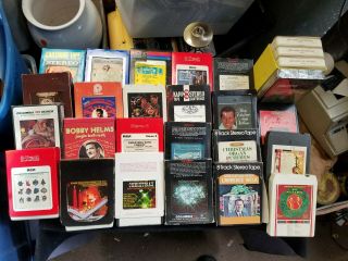 27 Vintage Different 8 - Track Tapes Many Christmas & Country Elvis Village People