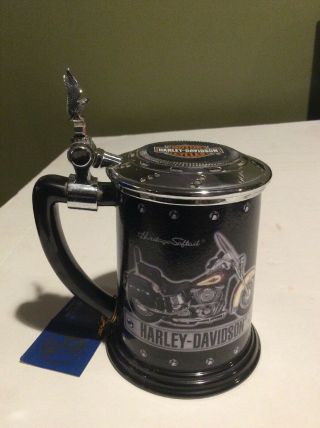 Harley Davidson Soft Tail Classic Collector Tankard From The Franklin