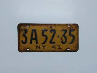 1941 York Vintage License Plate