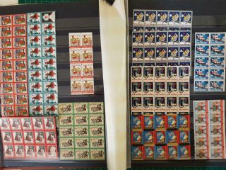 Vintage Usa Lung Christmas Poster Seal Cinderella Stamps 30` 40` 50` 60 388