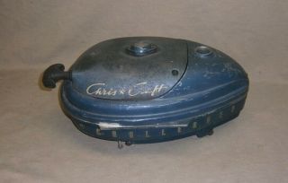 Vintage 1950 ' s Chris Craft Challenger Outboard Motor Gas Tank & Recoil Assembly 2