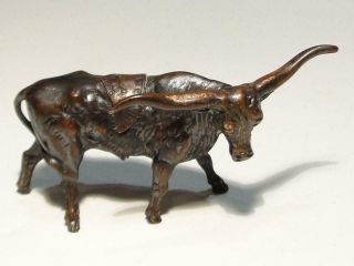 Vintage Texas Centennial Dallas 1836 - 1936 Metal Bull Steer Figurine