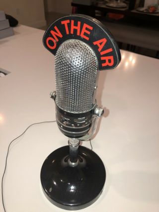Vintage Radio Microphone On The Air Am/fm With Alarm Clock - Black