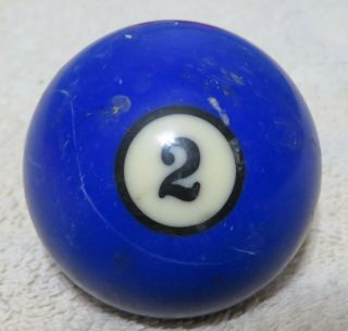 Vintage Replacement Pool Ball Billiards Black Circle 2 Gear Shift Cane Topper