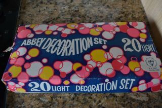 == Vintage Christmas Tree Lights – 20 X Abbey Decoration Set Boxed –not
