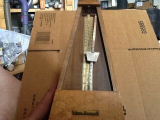 Vintage Seth Thomas Metronome 10 Maple Wood & Brass E873 - 007 1103 3
