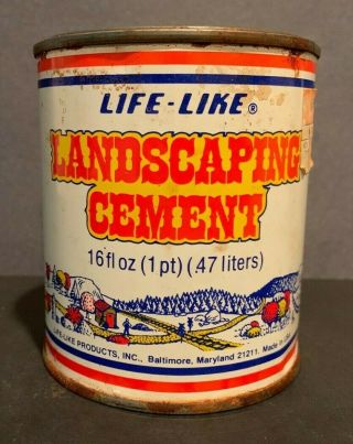 Vintage Life - Like 01403 Landscaping Cement 16 Oz.  Can - Ho Model Train