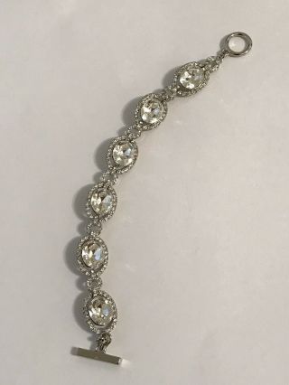Vintage Gorgeous “the Look Of Real” Rhinestone Givenchy Glass Bracelet