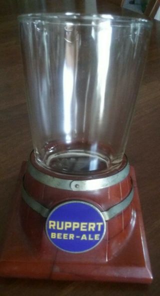 Vintage Ruppert Beer - Ale Foam / Scraper / Holder Bakelite Glass - Barware -