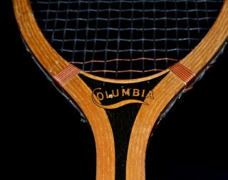 Gorgeous Vintage Bright Wood 1920 Wright & Ditson Columbia Tennis Racket