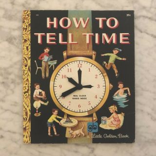 Vtg How To Tell Time,  A Little Golden Activity Book