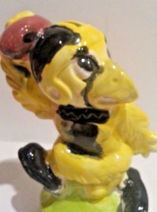 Herky The Hawkeye Mascot Football Ceramic Pottery Glossy Statue Bank Figurine 3