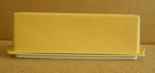 Vintage Tupperware 636 Almond Base Butter Dish With Harvest Gold 637 Lid