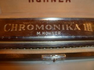 Vintage Hohner Chromonika Iii Harmonica Made In Germany