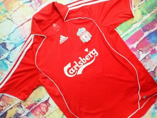 L46 2006 - 08 Liverpool Home Shirt Vintage Football Gerrard Jersey Medium