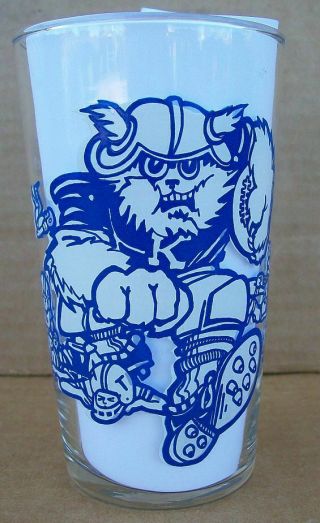 Vintage 1978 Univ Of Kentucky Wildcats Football Drinking Glass Go Big Blue
