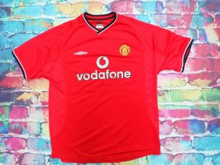 L12 2000 - 02 Manchester United Home Shirt Vintage Football Jersey Large