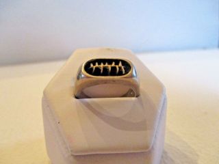 Vintage Mid Century Modernist Sterling Silver Ring Signed