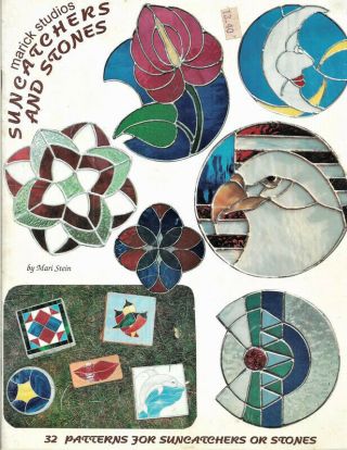 Stained Glass Pattern Book Suncatchers And Stones 32 Patterns Vintage 1997 Vgc
