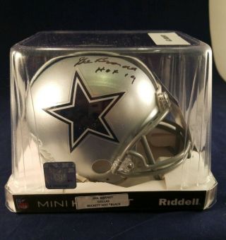 Gil Brandt Hof 19 Autographed Signed Dallas Cowboys Mini Helmet Beckett
