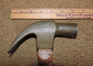 Vintage Berylco H61a Non Sparking Claw Hammer Becu Beryllium Copper