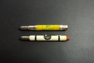 2 Vintage Bullet Pencils,  John Deere Michigan