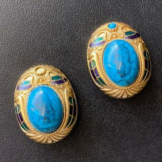 Signed Blue Nile Edgar Berebi Limited Edition Vintage Retro Clip Earrings 787