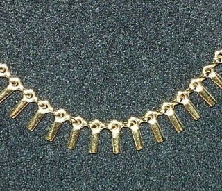 Vintage Monet Gold Tone Spike Choker Necklace - Modernist Cleopatra Spiked Collar