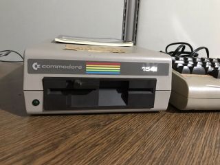 Vintage Commodore 64 Personal Computer With 5.  25 Inch Floppy Disk Drive 1541 2
