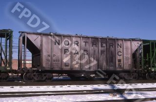 Slide Northern Pacific Np Lo 2 Bay Airslide Covered Hopper 75893;1/85