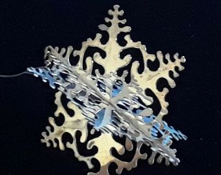 Vintage 1991 Halls Kansas City Sterling Silver Snowflake Christmas Ornament
