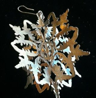 Vintage 1984 Halls Kansas City Sterling Silver Snowflake Christmas Ornament