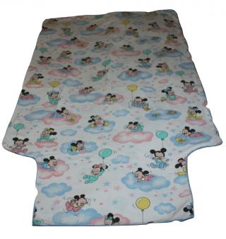 Vintage Disney CTI Minnie Mickey babies Duvet Cover Pink Blue Clouds Cute 2