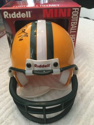 Jim Taylor Green Bay Packers HOF Hall Of Famer Signed Mini Helmet Autographed 3