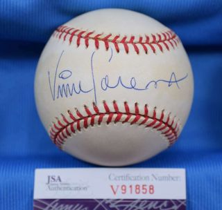 Vince Coleman Signed Jsa National League Onl Baseball Autograph Authentic