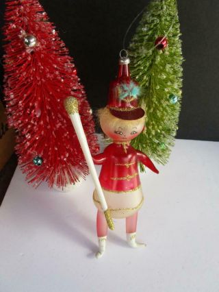 Vintage De Carlini Italy Blown Glass Marionette Marching Band Christmas Ornament