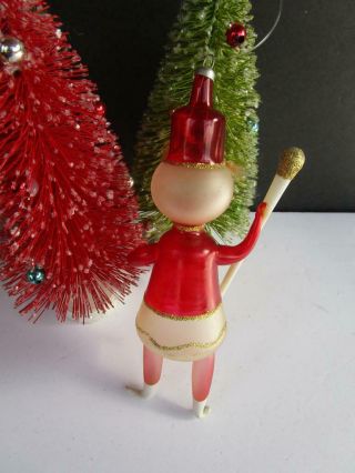 Vintage De Carlini Italy Blown Glass Marionette Marching Band Christmas Ornament 2