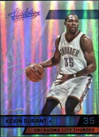 2015 - 16 Kevin Durant Panini Absolute Basketball Diamond Foil (1/1) One Of One