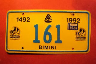 Bahamas - Bimini - License Plate - In - 1995 - 1996